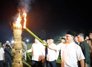 DPRD Turut Meriahkan Tradisi Bakar Lunjuk di Lapangan Sekundang Setungguan