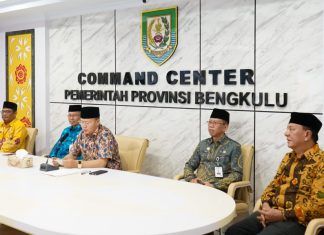 Gubernur Rohidin Mersyah dan Tim Serahkan LKPD 2023 Bengkulu ke BPK RI secara Daring