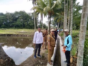 Dikroscek Tim Kecamatan, Pembangunan Irigasi Desa Suka Damai Dinilai Baik