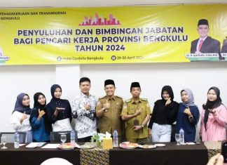 Disnaker Bengkulu Adakan Penyuluhan untuk 100 Pekerja Pemula
