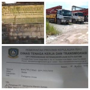 Abaikan Panggilan Wasnaker, Bos PT SMS Diduga Tak Mau Tau Nasib Karyawannya