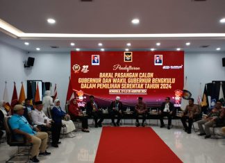 Helmi Hasan dan Mian Daftarkan Diri sebagai Calon Gubernur dan Wakil Gubernur Bengkulu