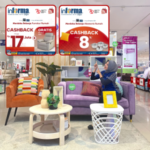 Promo Agustus di Informa: Cashback Hingga Rp 17 Juta dan Hadiah Recliner