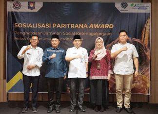 Pemerintah Provinsi Bengkulu Apresiasi Komitmen Perlindungan Jaminan Sosial Ketenagakerjaan melalui Paritrana Award