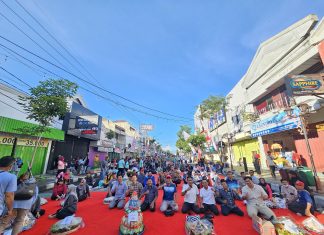 Tasyakuran Tumpeng Massal 1088, Bukti Kerukunan Masyarakat Nganjuk Memperingati HUT Nganjuk