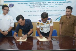 Tingkatkan Kualitas Pelayanan, Dishub Asahan dan PT. PLN Lakukan Kerjasama Pengelolaan PJU