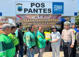 Satlantas Polres Kendal Gelar Silaturahmi dengan Komunitas Grab Kendal