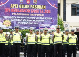 Polrestabes Semarang Gelar Apel Pasukan Ops Keselamatan Candi-2026