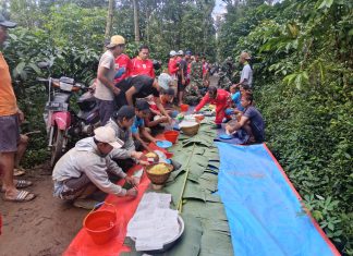 Resmi Di Buka, Warga Dan Anggota Satgas TMD Gelar Acara Kenduren