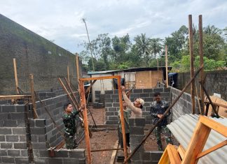 Dinding Rumah Irwanto, Dari Papan Menjadi Tembok Berkat TMMD