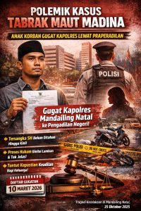 Polemik Kasus Tabrak Maut Madina, Anak Korban Gugat Kapolres Lewat Praperadilan