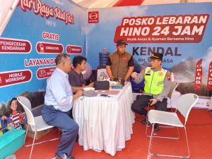 Pastikan Keselamatan Pemudik, Kapolsek Gemuh Cek Kesiapan Posko Lebaran Hino di RM Sari Rasa