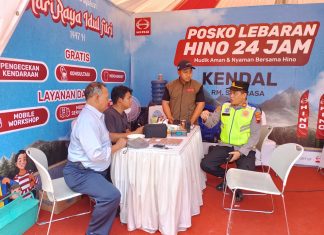 Pastikan Keselamatan Pemudik, Kapolsek Gemuh Cek Kesiapan Posko Lebaran Hino di RM Sari Rasa
