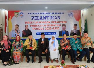 Yayasan Semarak Bengkulu kukuh Muhammad Sahri Direktur ponpes Pancasila dari Alumni Angkatan pertama