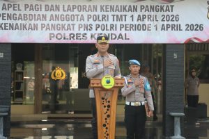 Sejumlah Personel Polres Kendal Naik Pangkat, Kapolres Minta Tingkatkan Pelayanan Publik