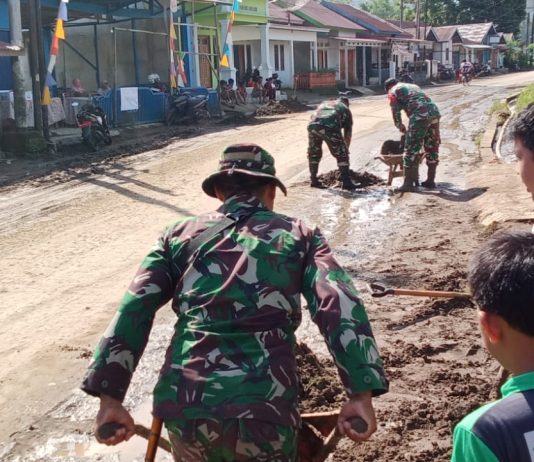 Kodim 0409/RL Kerahkan 50 Personel untuk Normalisasi Wilayah Pascabanjir