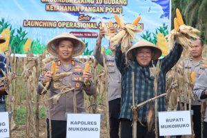 Polres Mukomuko perkuat ketahanan pangan lewat panen raya jagung kuartal II