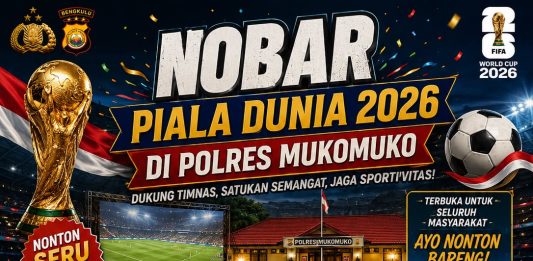 Polres Mukomuko Gelar Nobar Piala Dunia 2026 Gratis untuk Masyarakat