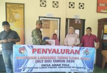 10 KPM Desa Arah Tiga Terima BLT-DD Dua Bulan Sekaligus