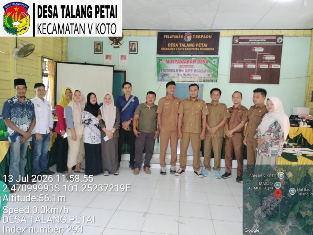Musyawarah Desa Talang Petai Sepakati Perubahan APBDes Tahun 2026