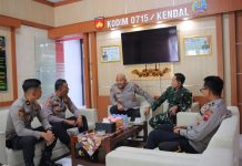 Kapolres Kendal Temui Dandim 0715, Tegaskan TNI-Polri Harus Tetap Solid