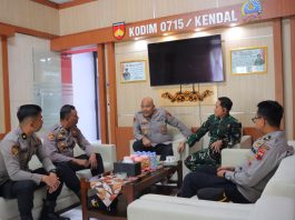 Kapolres Kendal Temui Dandim 0715, Tegaskan TNI-Polri Harus Tetap Solid