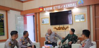 Kapolres Kendal Temui Dandim 0715, Tegaskan TNI-Polri Harus Tetap Solid
