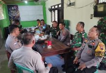 Perkokoh Sinergitas TNI-Polri, Polsek dan Koramil Brangsong Jaga Kamtibmas Bersama