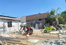 Semangat Gotong Royong Warnai Pembesian RTLH Bapak Koko Margono, Satgas TMMD Optimistis Rampung Tepat Waktu