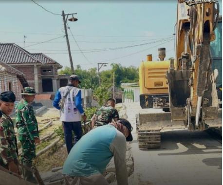 Sinergi TNI dan Warga Wujudkan Drainase Modern, Dusun Krebet Bersiap Tinggalkan Genangan