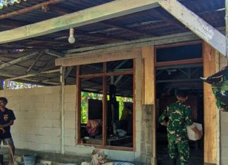 Sinergi Tanpa Henti, Satgas TMMD Suplai Hebel Demi Percepat Pemasangan Dinding RTLH