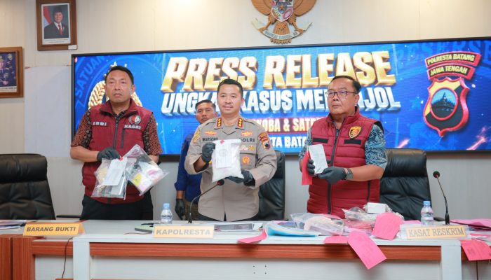 Polresta Batang Gagalkan Peredaran 779 Gram Sabu, Barang Bukti Siap Edar Disita