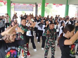 TMMD 129 Bojonegoro: TNI dan Warga Kesongo Menyatu dalam Irama Line Dance