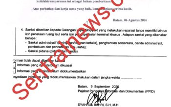 174 Kapal Asing Labuh Jangkar di Batam: Tanzania Terbanyak 43 Kapal, PNBP Labuh Justru Anjlok!
