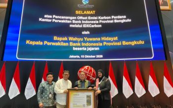 BI Bengkulu Kompensasi 100 Ton Emisi Karbon, Perkuat Komitmen Ekonomi Hijau